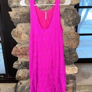 Free People Fuchsia Sleeveless Mini Dress